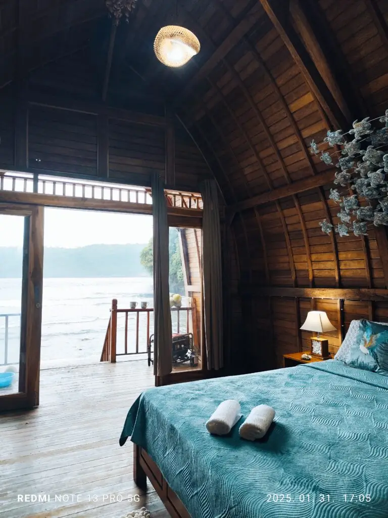 Beach House on the ocean on Gamat Bay