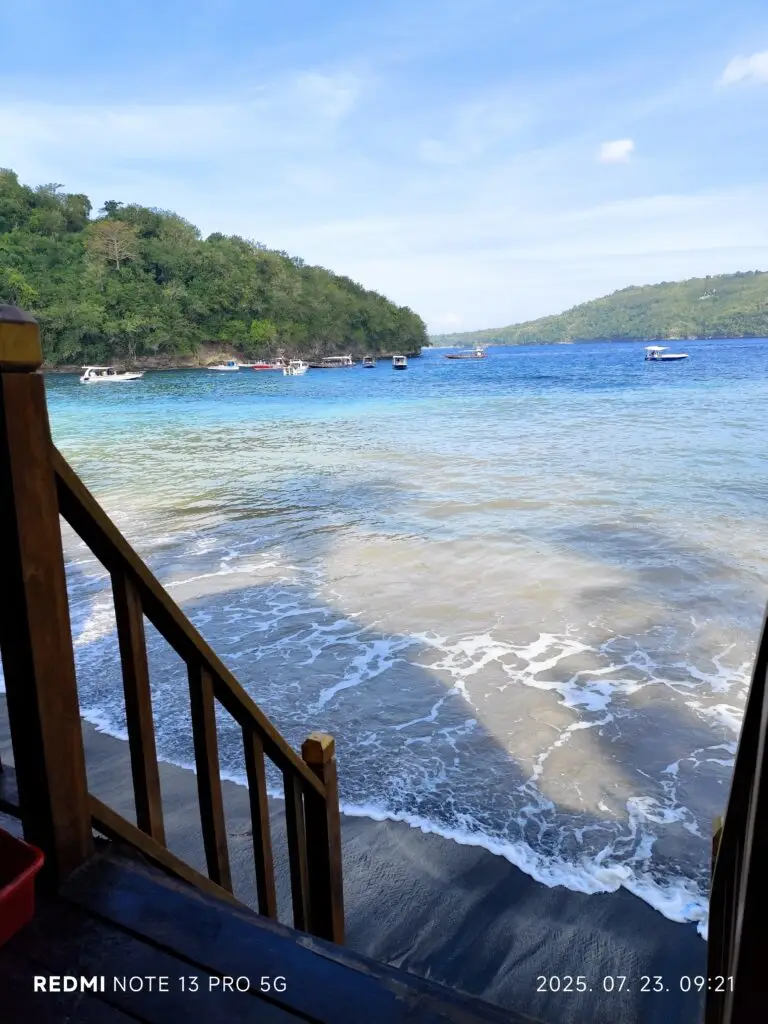 Beach House on the ocean on Gamat Bay
