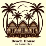 Beach House on the ocean on Gamat Bay